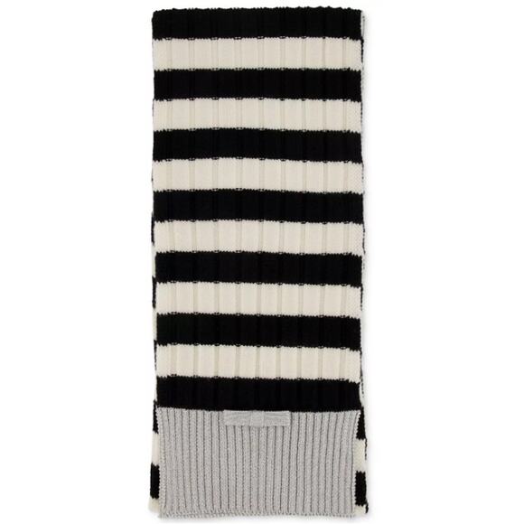 NWT KATE SPADE NEW YORK Women's Bicolor Stripe Knit Scarf - Picture 1 of 8
